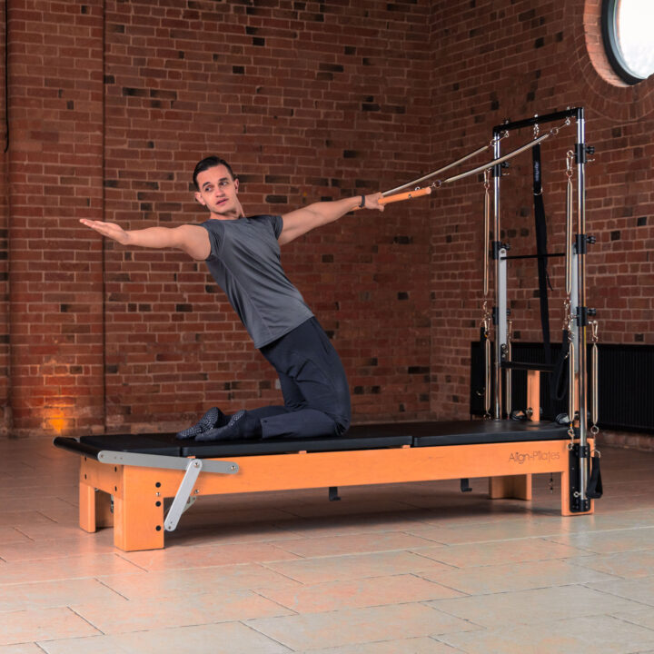 Align-Pilates M8-Pro Wooden Pilates Reformer with Half Cadillac