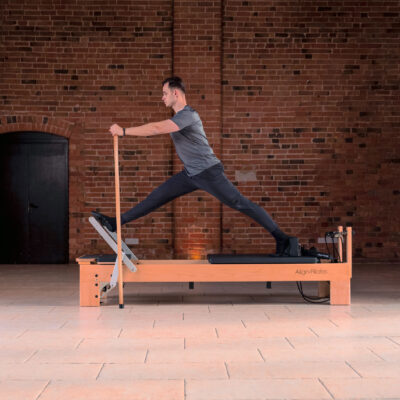 Align-Pilates Maple Gondola Pole on Pilates Reformer