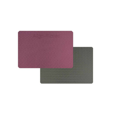 Align-Pilates reformer anti slip pads aubergine/grey front and back