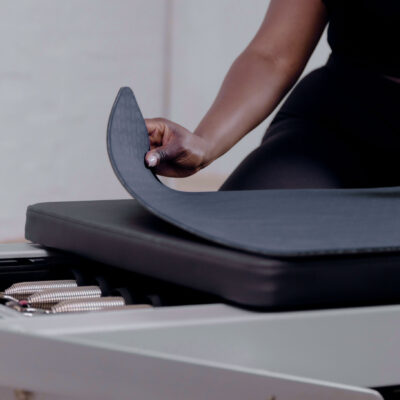 Pilates Reformer Carriage Protector Blue Grey